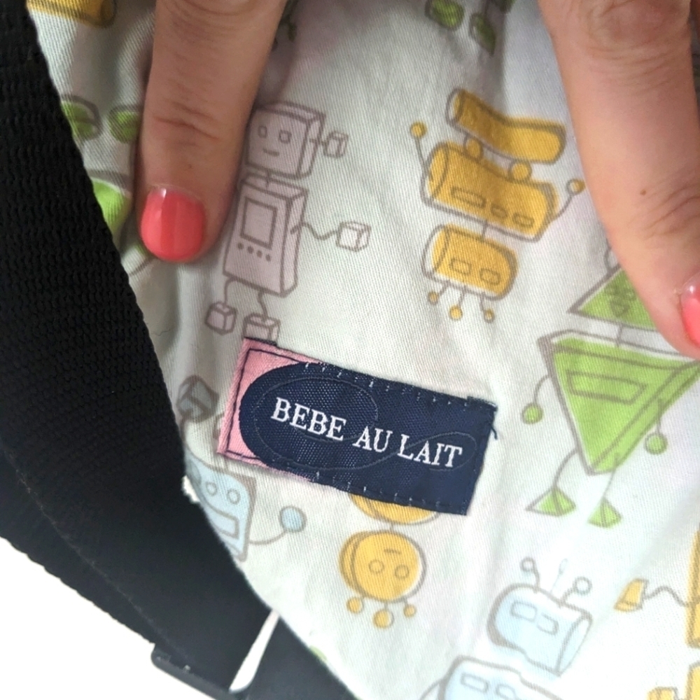 Bebe au lait shopping cart cover robots green blue yellow